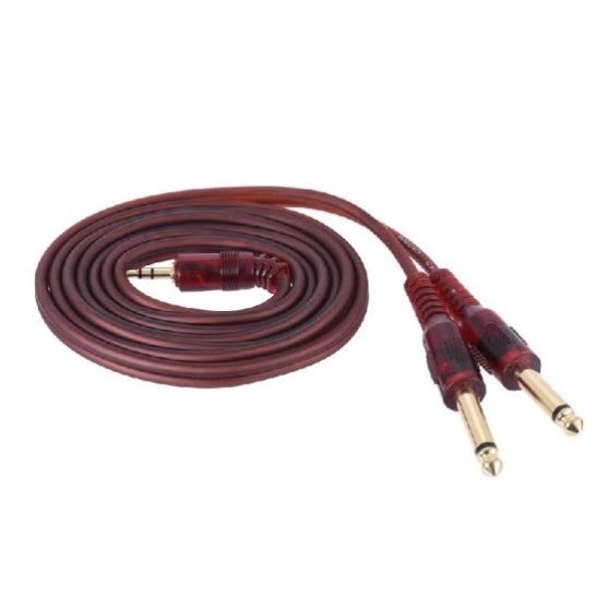 Câble audio double mini jack mâle 3,5mm 1,5 mètre PROFILE