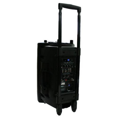 Portable 12" Speaker Laser Light Party Set W/ Battery Bluetooth Sound System 2 Mics Disco Light