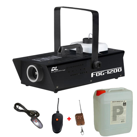 1200w Fog Smoke Machine With Wired And Wireless Remote Control + 5L Liquid