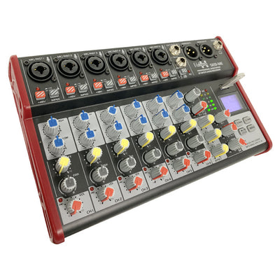 SE-8 Live Audio Mixer 8 Channel Mixer incl. USB Bluetooth Soundcard Phantom Power