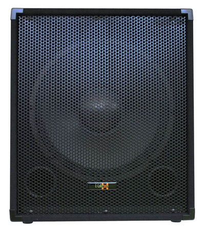 PA System Package with 15" Subwoofer 15" Portable Speaker UHF Mics and Pole