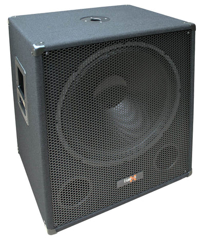 2600w Speaker Sound System - 2x 12" Active PA Speakers + 2x 15" Active Subwoofers + UHF Wireless Mics + Poles