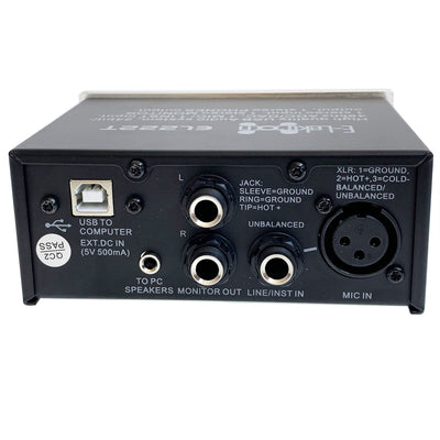 E-Lektron Usb Audio Interface 2x2 24bit 96khz Audio Resolution