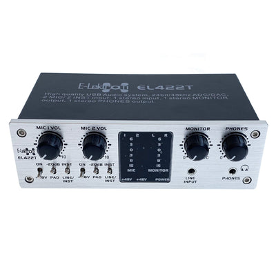 USB Audio Interface 4x2 24bit 96khz Audio Resolution