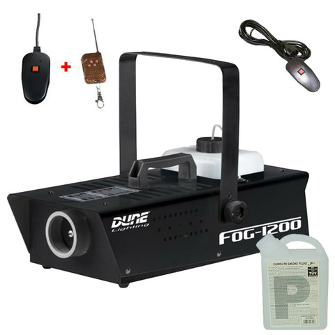 DL 1200w Fog Smoke Machine With Wired And Wireless Remote Control + 2L Liquid