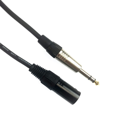 6.35mm 1/4 inch TRS Jack to XLR Male Balanced Interconnect Cord Patch Cable 3 Meter for Mixer Power Speaker Acoustic Guitar Studio Monitor