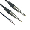 1/8 3.5 mm TRS Stereo to Dual 1/4 6.35 Mono Jack Stereo Cable Y-Splitter Aux Mini Jack to Jack Breakout Cord 1.5 Meter