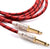 3m 6m 10m Red Classic Braided Tweed Guitar Lead Gold Jack Instrument Cable 1/4 6.35mm