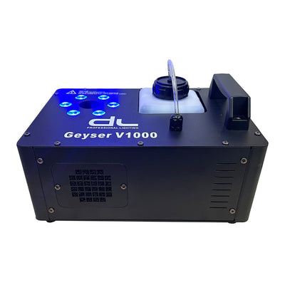 DL Geyser Vertical 1000W Tri-color RGB LED with Fluid Sensor Fog Machine come with Wireless Remote Control