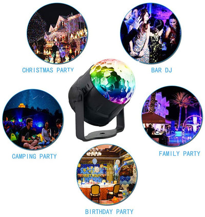 CR Lite Sound Activated Party Lights Control Disco Ball Party Decorations-3w Led Light