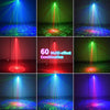 Portable 12" Speaker Laser Light Party Set W/ Battery Bluetooth Sound System 2 Mics Disco Light