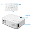 Portable 1080p 3800 Lumens Hd Led Multimedia Projector Home Cinema Theatre HDMI