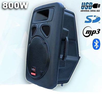 12” Inch Powerful 800w Bluetooth PA Active Speaker Digital Sound System + Stand + RCA Cable