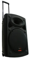 2x 12" Inch 1500w Bluetooth Portable Sound System + Active Speaker Battery Operate USB Record + 2 Microphones