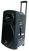 2x 15" Inch Bluetooth Portable Speakers 1800w Sound System Battery Operate USB Record 2 Microphones