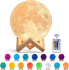 CR Lite 20cm Large Moon Lamp 16 Colour Night Light Home Decoration With Brightness Adjust Touch And Remote Control With Wooden Base