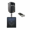 PA System Package with 15" Subwoofer 12" Portable Speaker UHF Mics and Pole