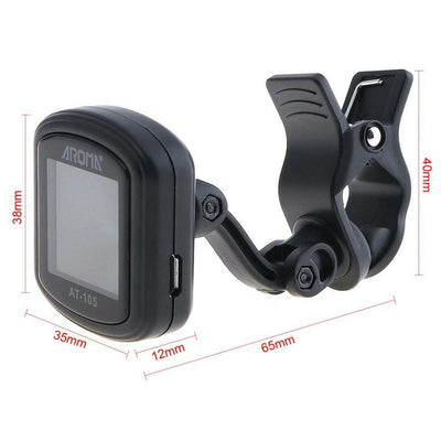 Aroma AT-105 Rechargeable Chromatic Clip On Tuner for Guitar Ukulele Violin