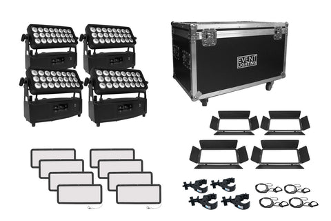 Event Lighting 4x DELUGE24X12BHPK Package