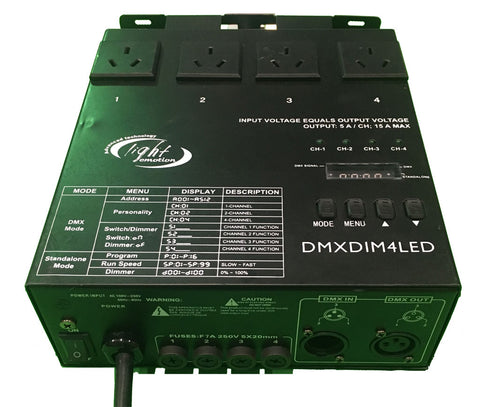 Event Lighting DMXDIM4LED 4 channel DMX dimmer / switch pack