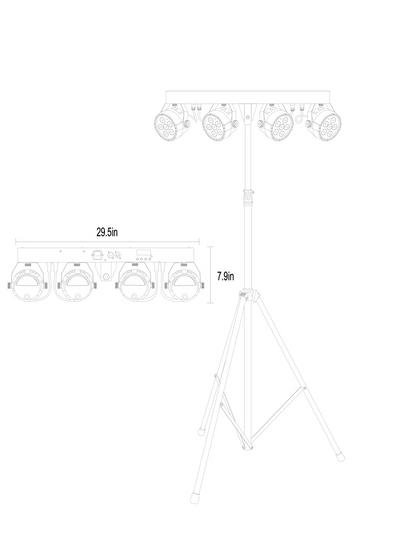 Event Lighting VIVIDBAR2 - 24 x 4W RGBW LED Lighting Bar