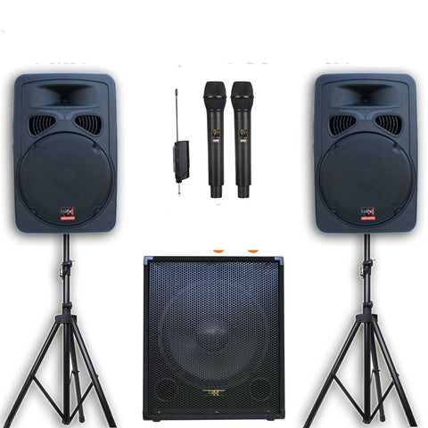 2400w Bluetooth Vocal Sound System - 2x 15