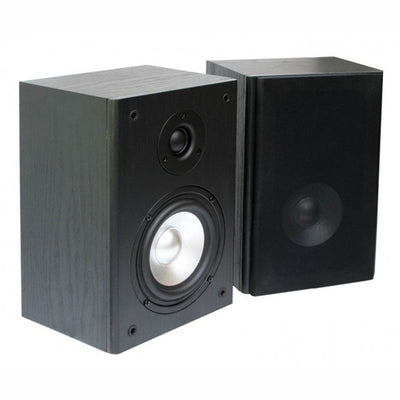 Hifi Bluetooth Amplifier with Home Stereo Bookshelf Wooden Monitor Speakers Pair & Cables