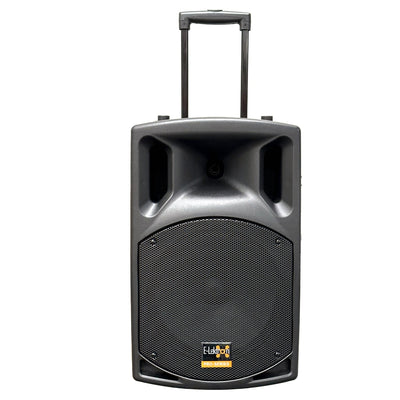 1800w 2x 15" Inch  PA Speakers Bluetooth TWS Wireless Linkable Loud Portable Sound System Recording + 4 UHF Mics + Stands