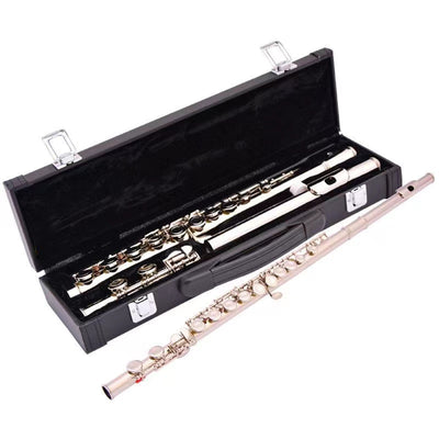 Closed Hole C Flute 16 Keys Cupronickel Nickel-plated Wind Instrument