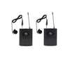 Dual or Single Wireless Lavaliere Cordless Microphone Lapel Mic Headset Selectable UHF Frequencies Rechargable