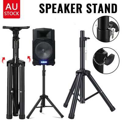 PA Speaker Stand Tripod Single or Pair Adjustable Height 0.6m to 1.2m