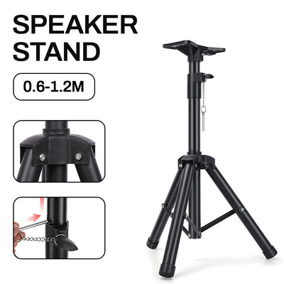 PA Speaker Stand Tripod Single or Pair Adjustable Height 0.6m to 1.2m