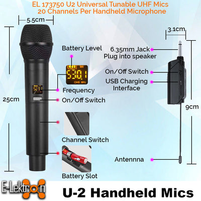 2200w Bluetooth Vocal Sound System - 2x 12" Speakers + 1x 15" Active Subwoofer + 2x Wireless Microphones + Stands