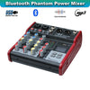 SE-4MM 4 Channel USB Bluetooth Audio Mixer Phantom Power with Condenser Mic