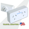 2 Outlet Travel Adapter- USA SANSAI STV-2009