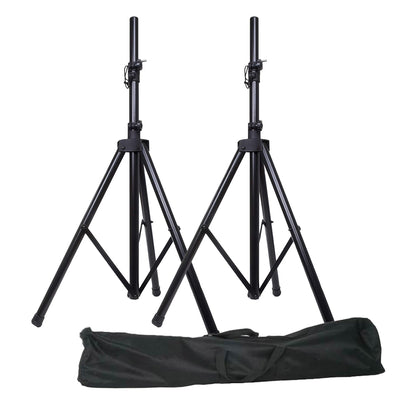 1800w 2x 15" Inch  PA Speakers Bluetooth TWS Wireless Linkable Loud Portable Sound System Recording + 4 UHF Mics + Stands