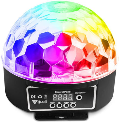 CR Lite LED Star Ball 6 X 3W Red Green Blue Purple Yellow White Effect Light IR Remote