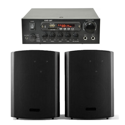 Hifi Digital Stereo Amplifier with 6.5" Inch Wall Speakers Bundle BT SD FM Class D 120w