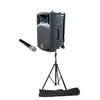 10" Inch 500w Bluetooth Linkable Portable Compact PA Speaker Sound System Recording + 1 Wireless Mic