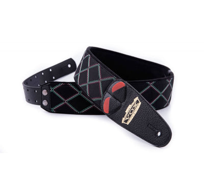 RightOn Mojo Diamond Black Classic VOX Guitar strap