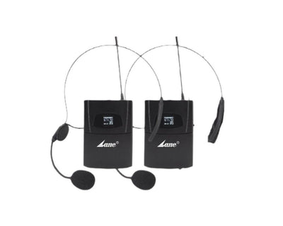 Dual or Single Wireless Lavaliere Cordless Microphone Lapel Mic Headset Selectable UHF Frequencies Rechargable