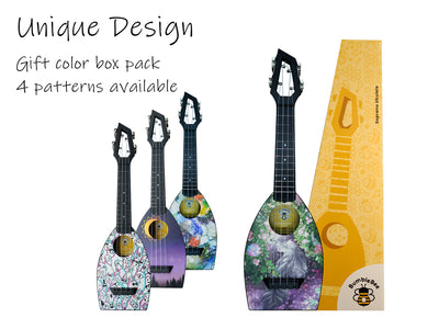 Ukulele 21 inch Patterns Bumblebee Hive Soprano Paddle Shaped Ukelele