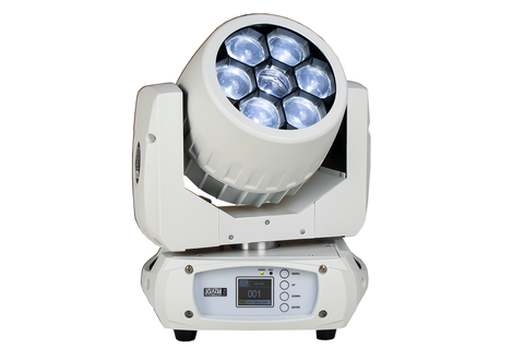 Event Lighting LM7X30W - 7x 30W LED RGBW Zoom Wash Moving Head (White)