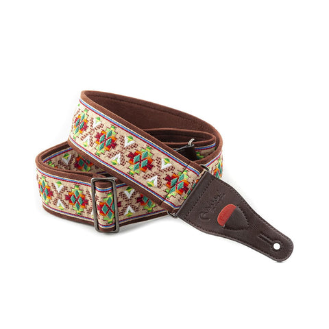 Right On Straps STANDARD PLUS Lollapalooza II Beige Guitar Strap