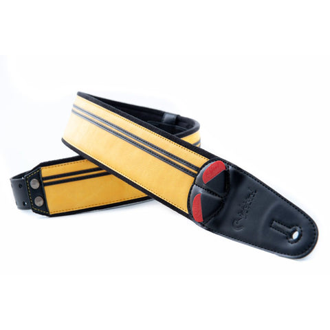 Right On Straps MOJO Race Yellow Guitar Strap