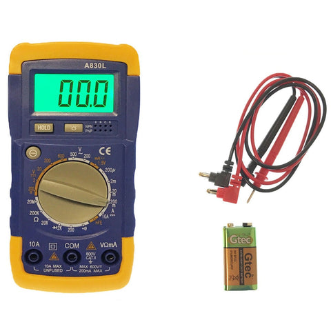 Lcd Digital Multimeter Handheld Ac Dc Voltmeter Ohmmeter Multi Tester