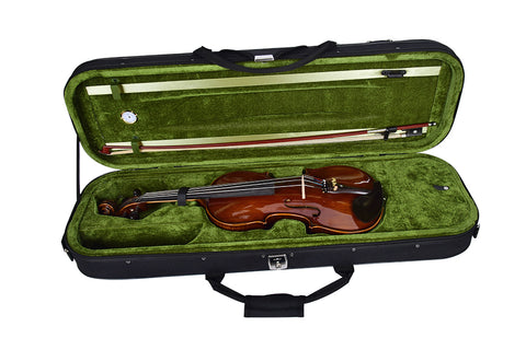 Violin 4/4 Full Size High Gloss with Rectangular Case, Bow, Bridge and Rosin