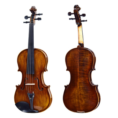 Violin 4/4 Full Size High Gloss with Rectangular Case, Bow, Bridge and Rosin