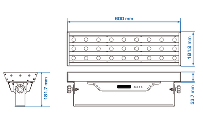 Event Lighting DFXW2000 - 27 x 1.9W 365nm UV LED 25 deg spot