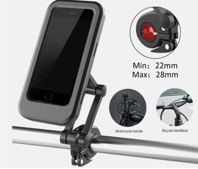 Waterproof Case Phone Holder Bike Mount on Handlebar For Delivery Drivers on Bicycle Motorcycle